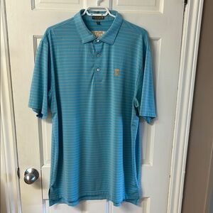 Peter Millar Summer Comfort striped golf polo shirt men’s size XL